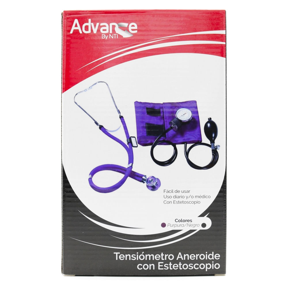KIT FONENDOSCOPIO Y TENSIOMETRO COLOR MORADO N T I NEW TRADE
