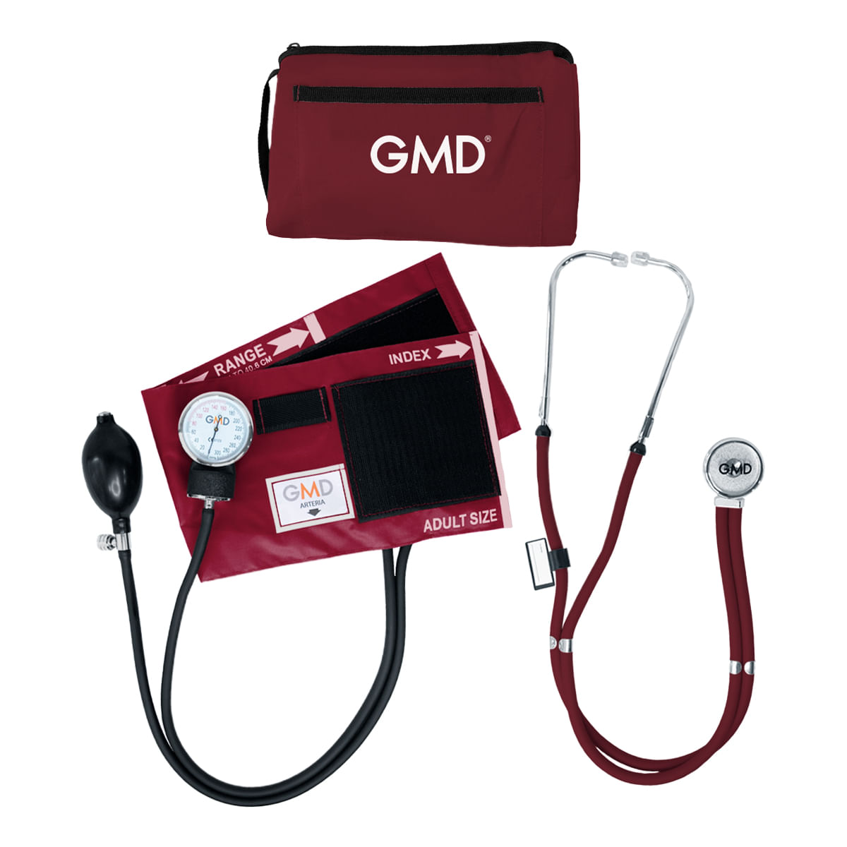 Kit Colors De Tensiómetro Y Fonendoscopio Color Vino GMD50-RP-ST3
