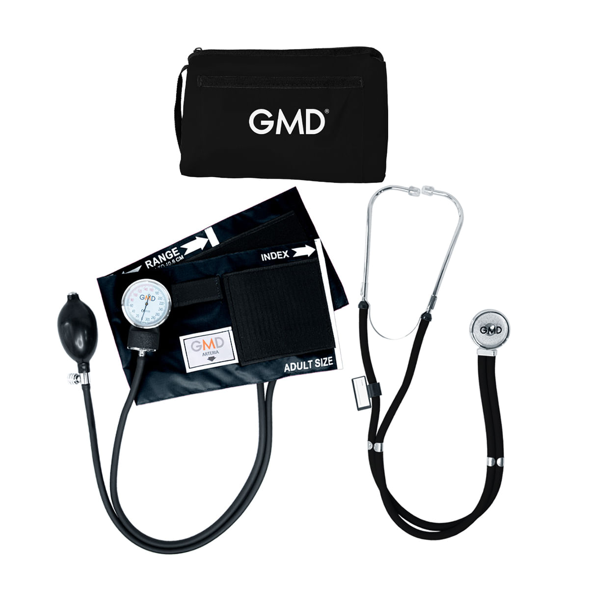 Kit Colors Tensiómetro Y Fonendoscopio Color Negro GMD50-RP-ST20