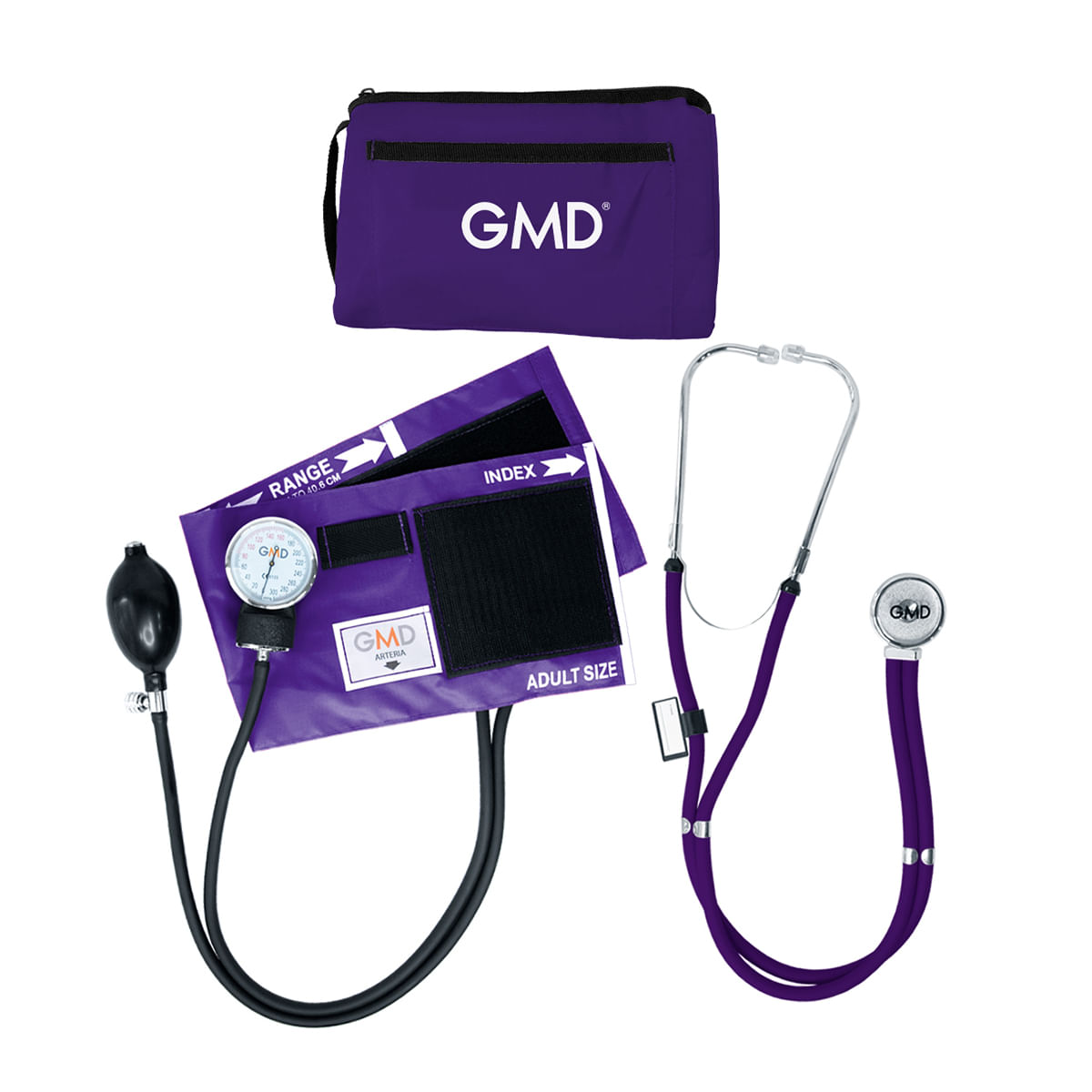 Kit Colors De Tensiómetro Y Fonendoscopio Color Purpura GMD50-RP-ST15