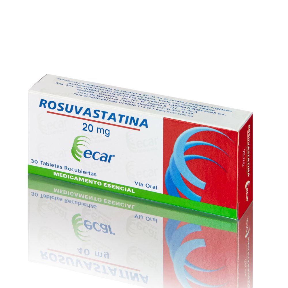 Rosuvastatina 20mg Tableta Recubierta Ecar