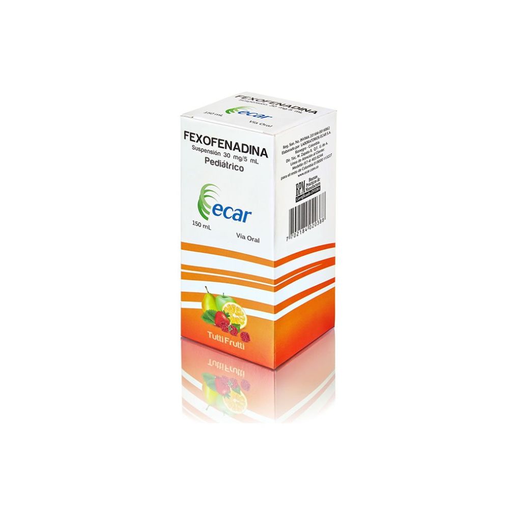 Fexofenadina 30mg / 5ml Suspension Ecar