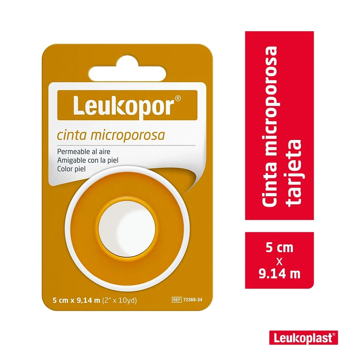 Leukopor Esparadrapo Piel 2x10 Yardas