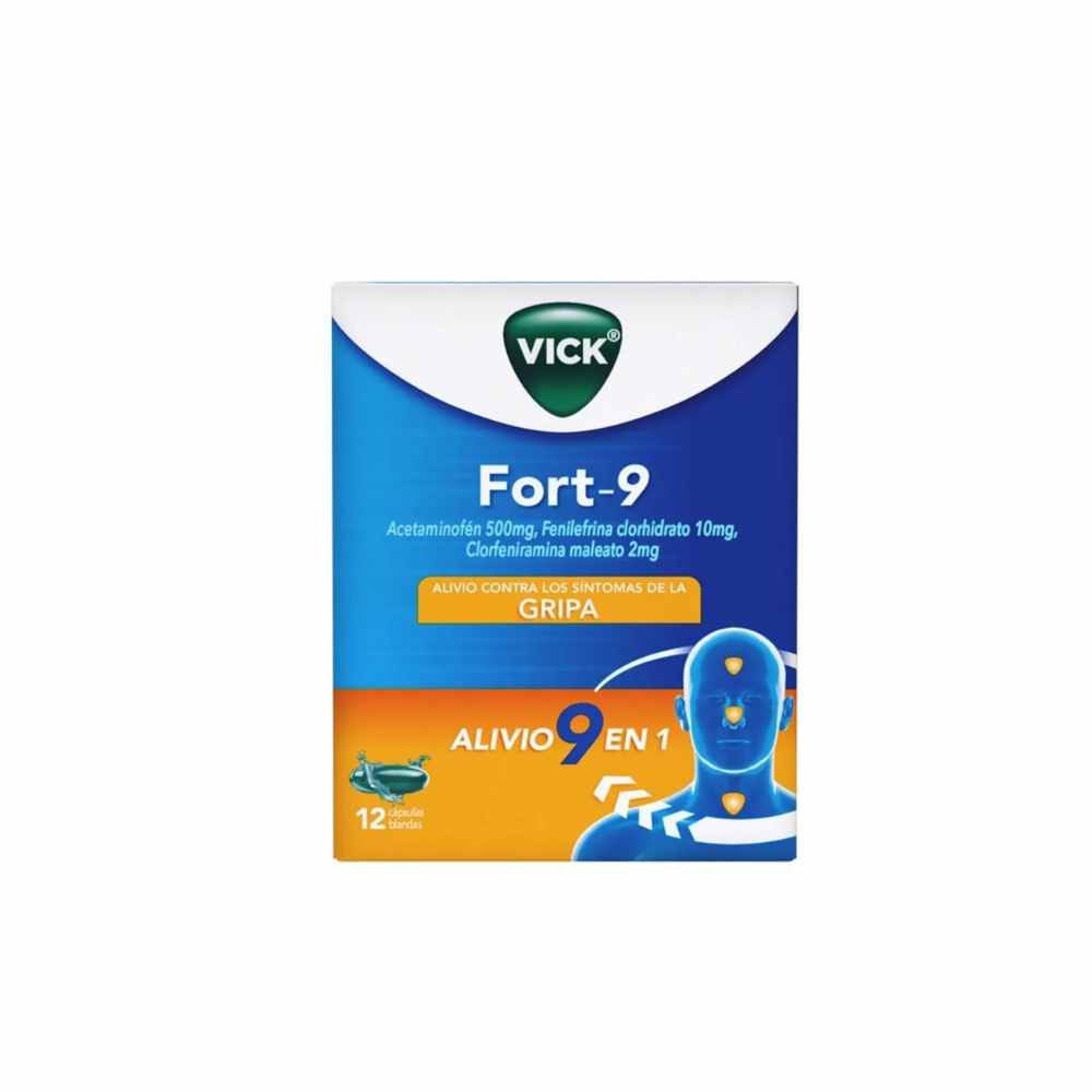 vick fort-9 500mg/10mg/2mg capsula blanda