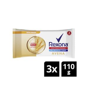 Rexona Jabon Antibacterial Avena 3X110G