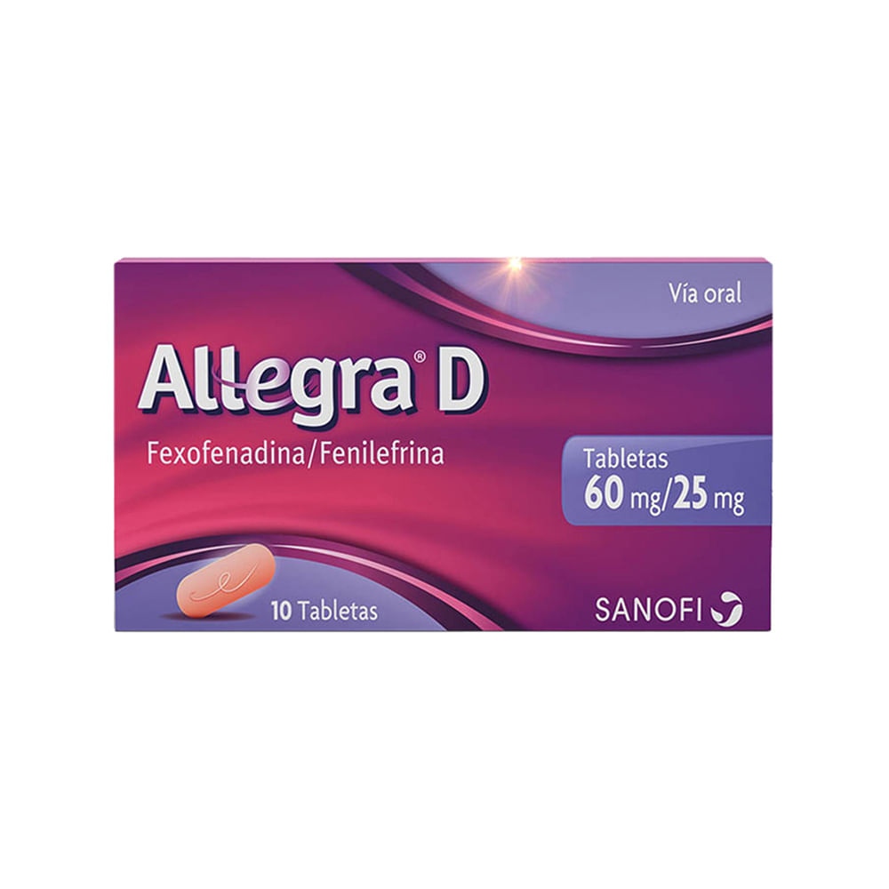 Allegra D 60 Mg/25 Mg Tableta Recubierta