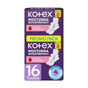Toallas Higiénicas Kotex Nocturna 16 Und