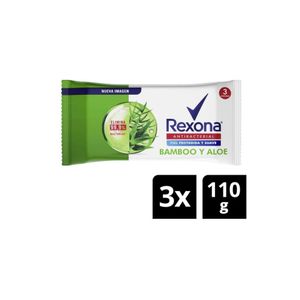 Rexona Jabon Antibacterial Bamboo y Aloe 3x1110 gr