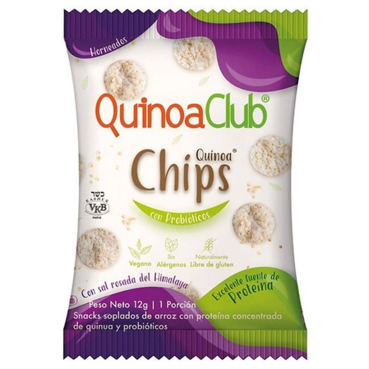Chips Con Proteína Y Probióticos Quinoaclub x 12 gr