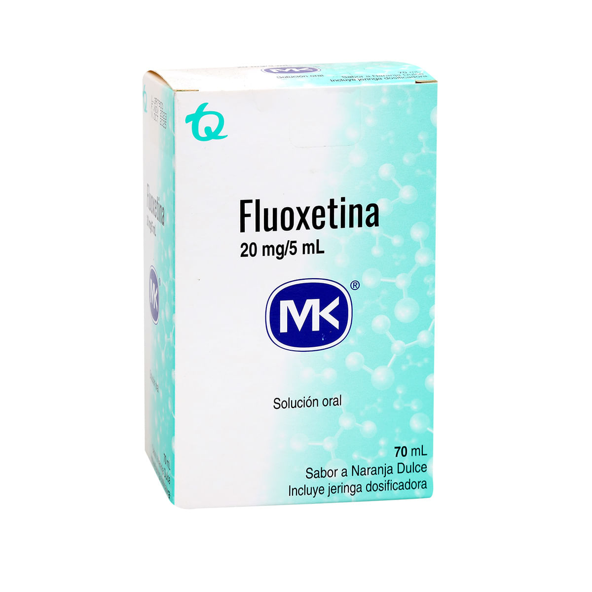 Fluoxetina 20Mg/5Ml Solución Oral Sabor Naranja contiene jeringa
