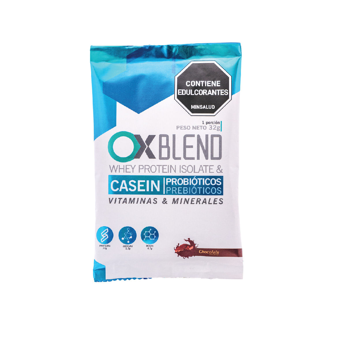 OX Blend Proteina Whey y Probioticos Chocolate Polvo