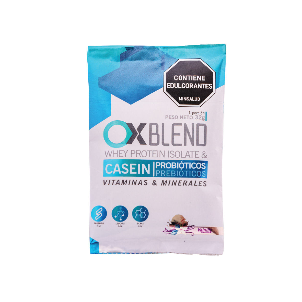 OX Blend Proteina Whey y Probioticos Vainilla Polvo