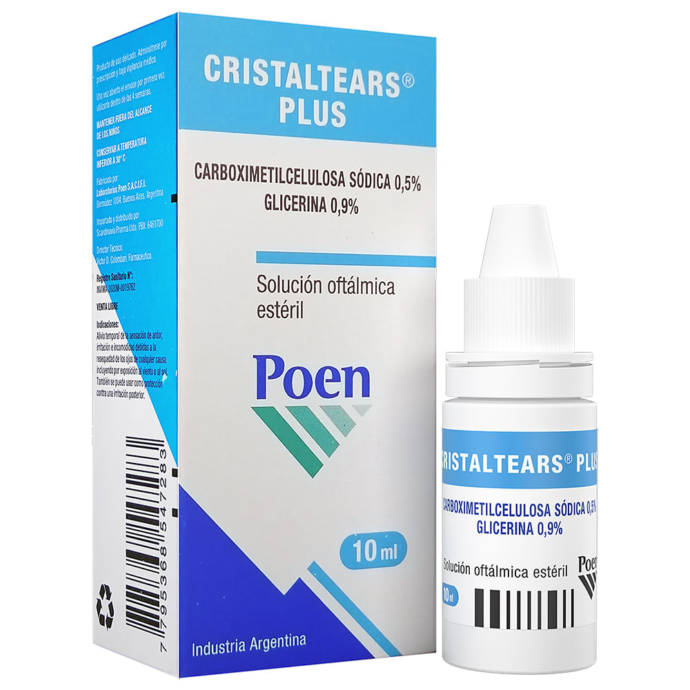 Cristaltears Plus 0.9% + 0.5% Solución Oftálmica