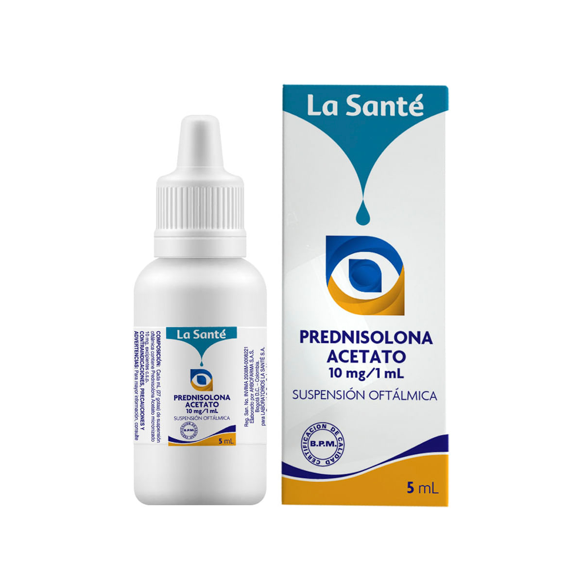 Prednisolona Acetato 10mg/Ml Suspensión Oftálmica La Santé