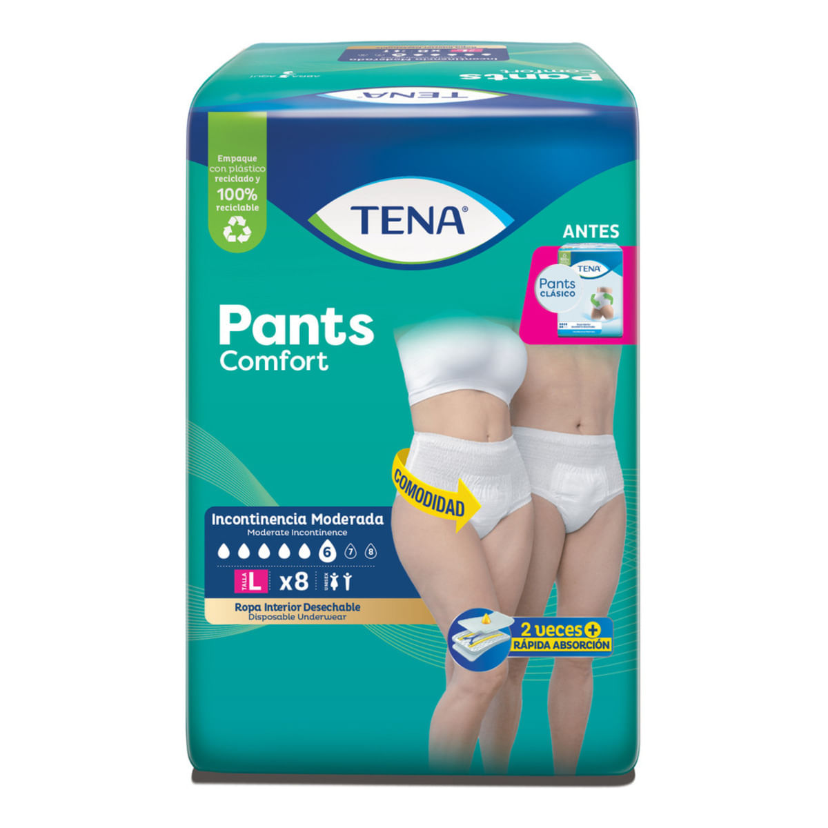Pañales Tena Pants Clásico Talle Large