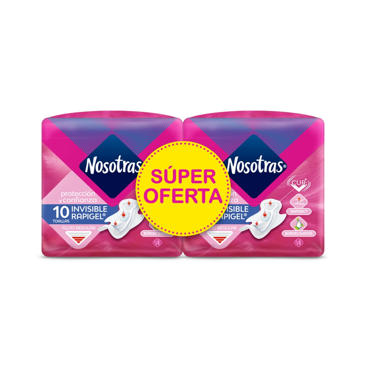Oferta Toallas Higiénicas Nosotras Invisible Rapigel Precio Especial