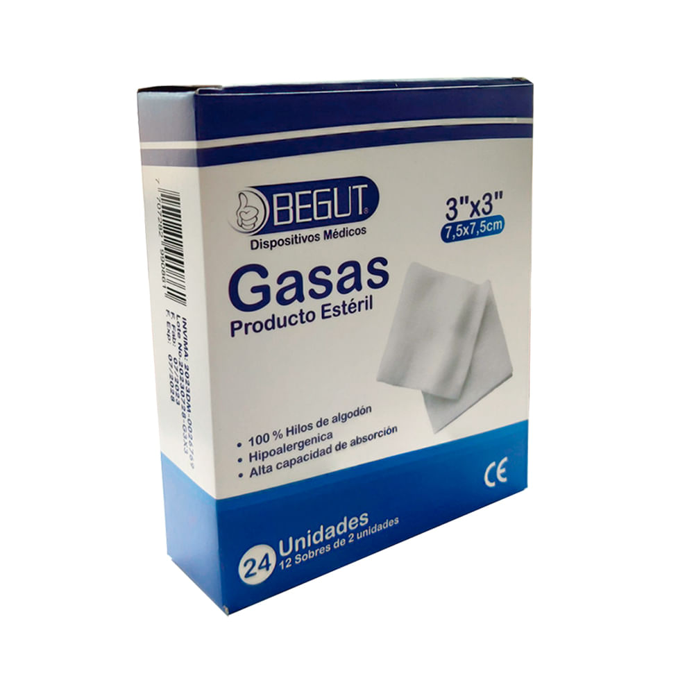 Begut Gasa Esteril 3x3 (7.5cm x 7.5cm)