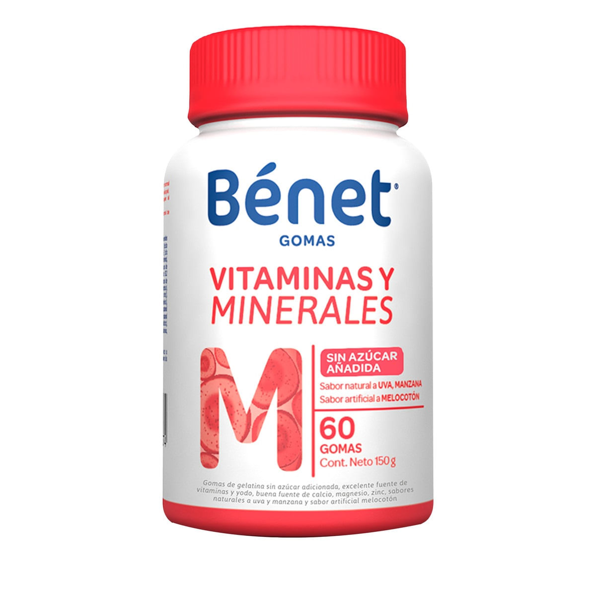 Gomas Benet Vitaminas y Minerales Sin Azúcar Añadida