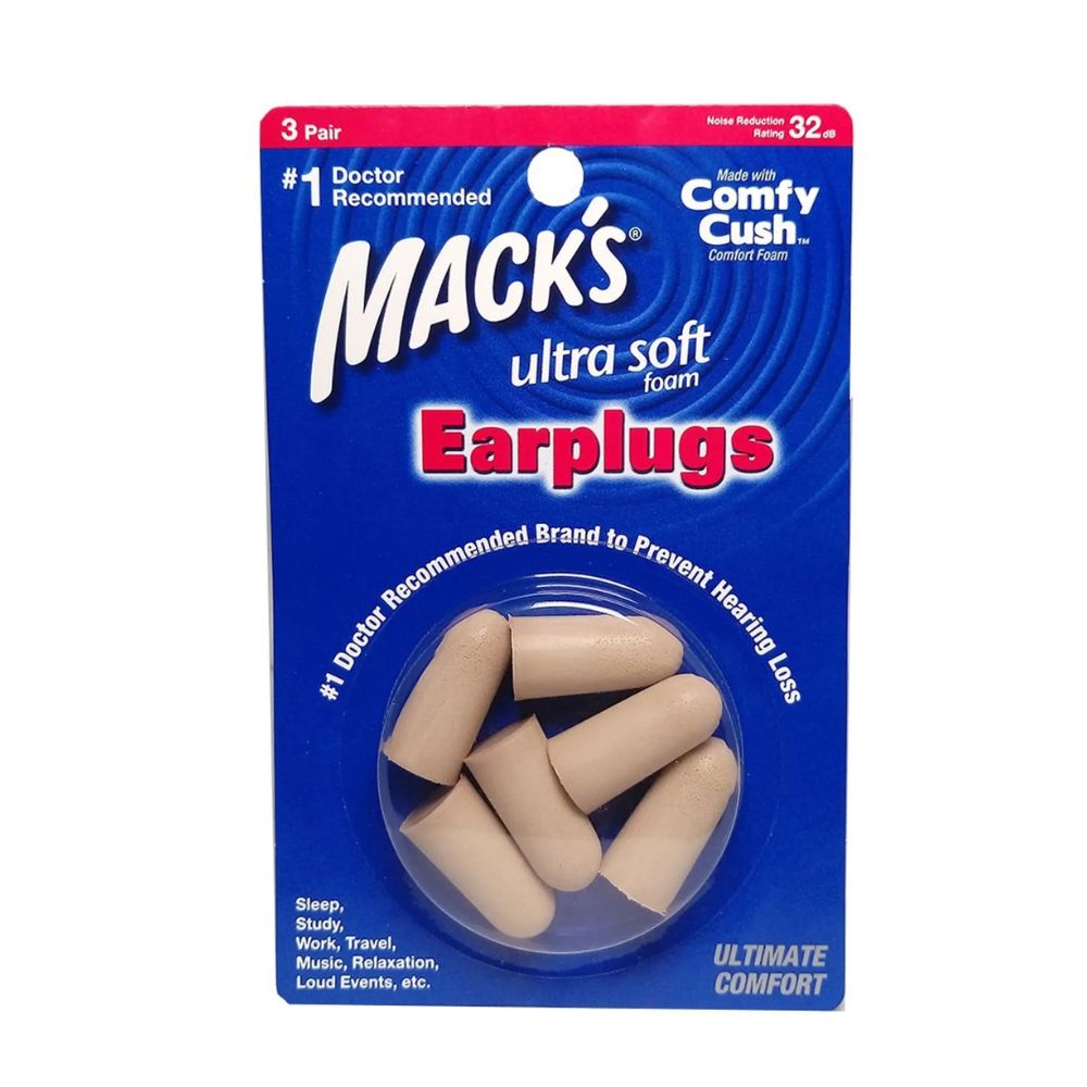 Tapones Para Oidos en Espuma Ultra Suave Mack´s