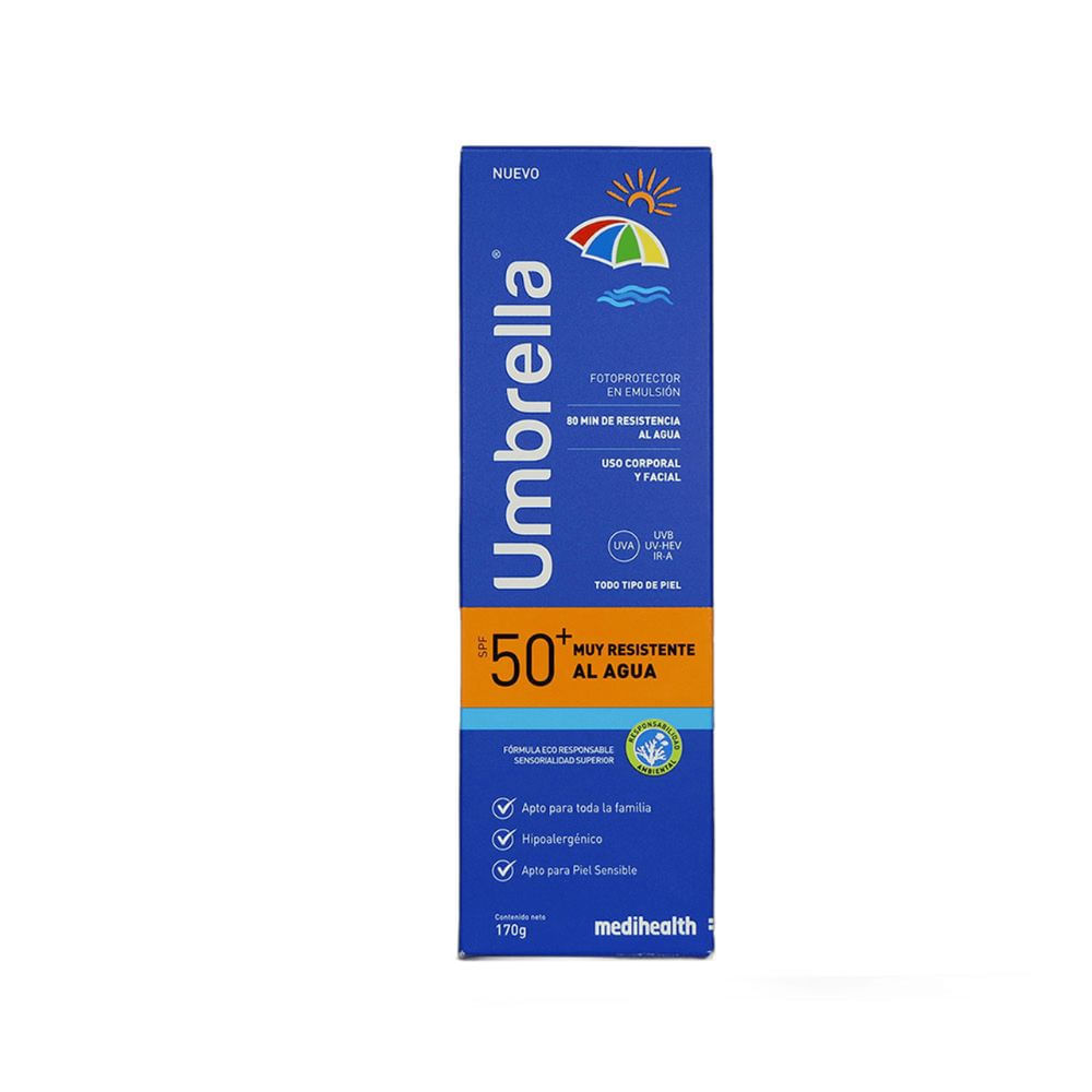 Umbrella Muy Resistente al Agua 50+ Protector Solar Emulsion