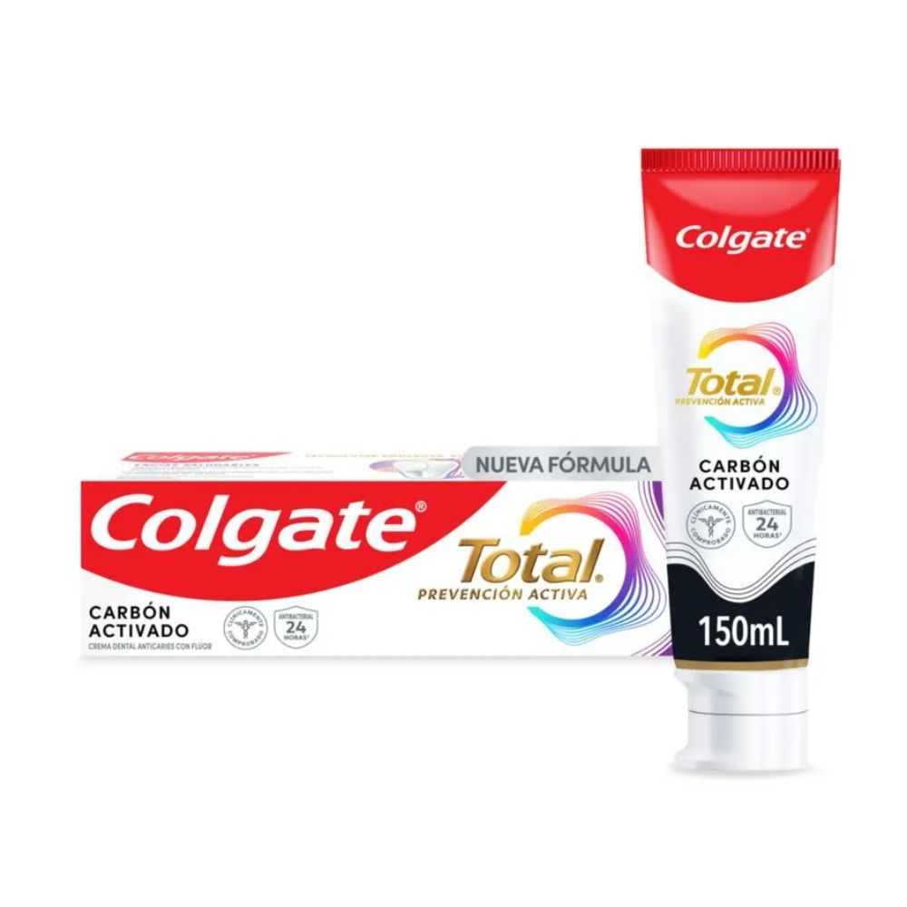 CREMA DENTAL COLGATE TOTAL 12 CARBÓN ACTIVADO 150ML
