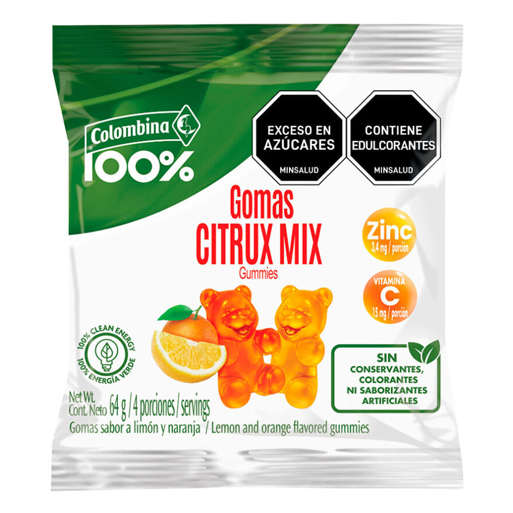 Goma Grissly Colombina Vitamina C + Zinc