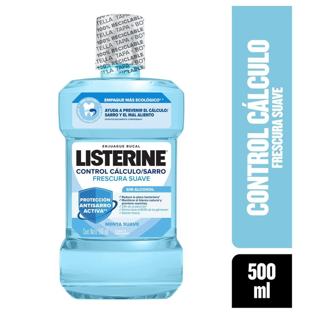 Enjuague Bucal Listerine Control Cálculos Zero Alcohol
