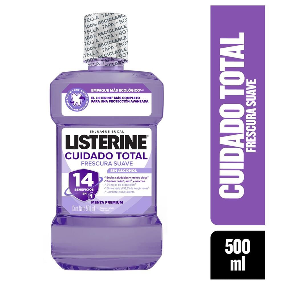Enjuague Bucal Listerine Cuidado Total Zero Alcohol