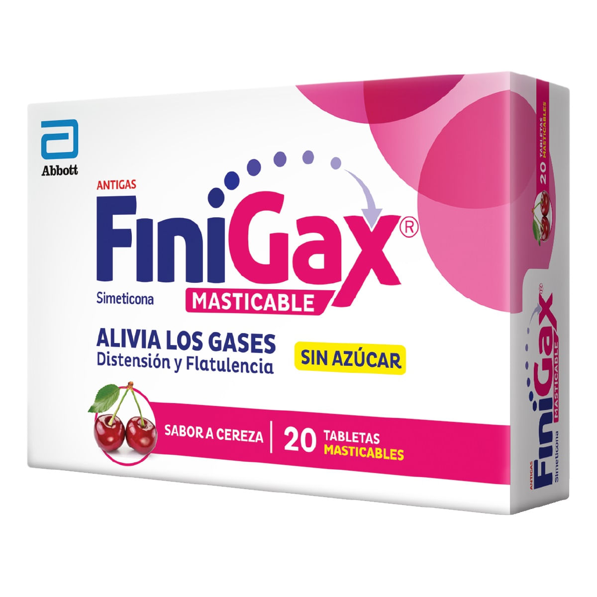 Finigax Tableta Masticable Sabor Cereza