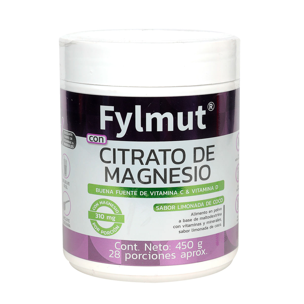 Citrato De Magnesio Fylmut Sabor : limon de coco