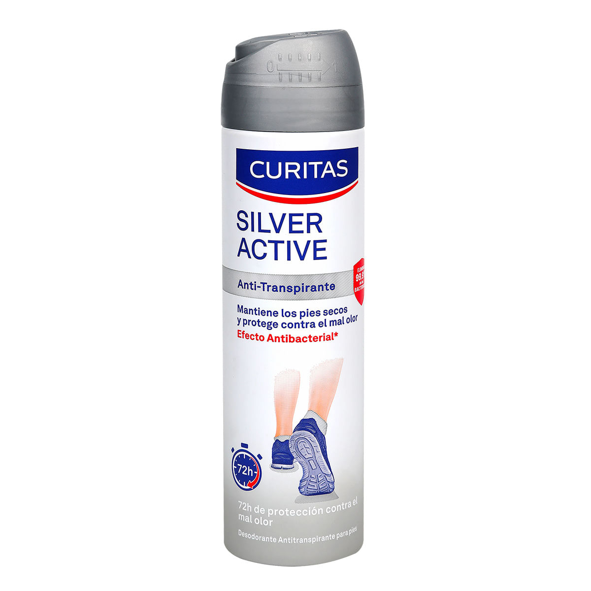 Deo Spray Pies Curitas Silver 2en1 150ml