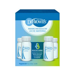 Botellas Almacenamiento De Leche Materna X 4 Und - Dr Brown