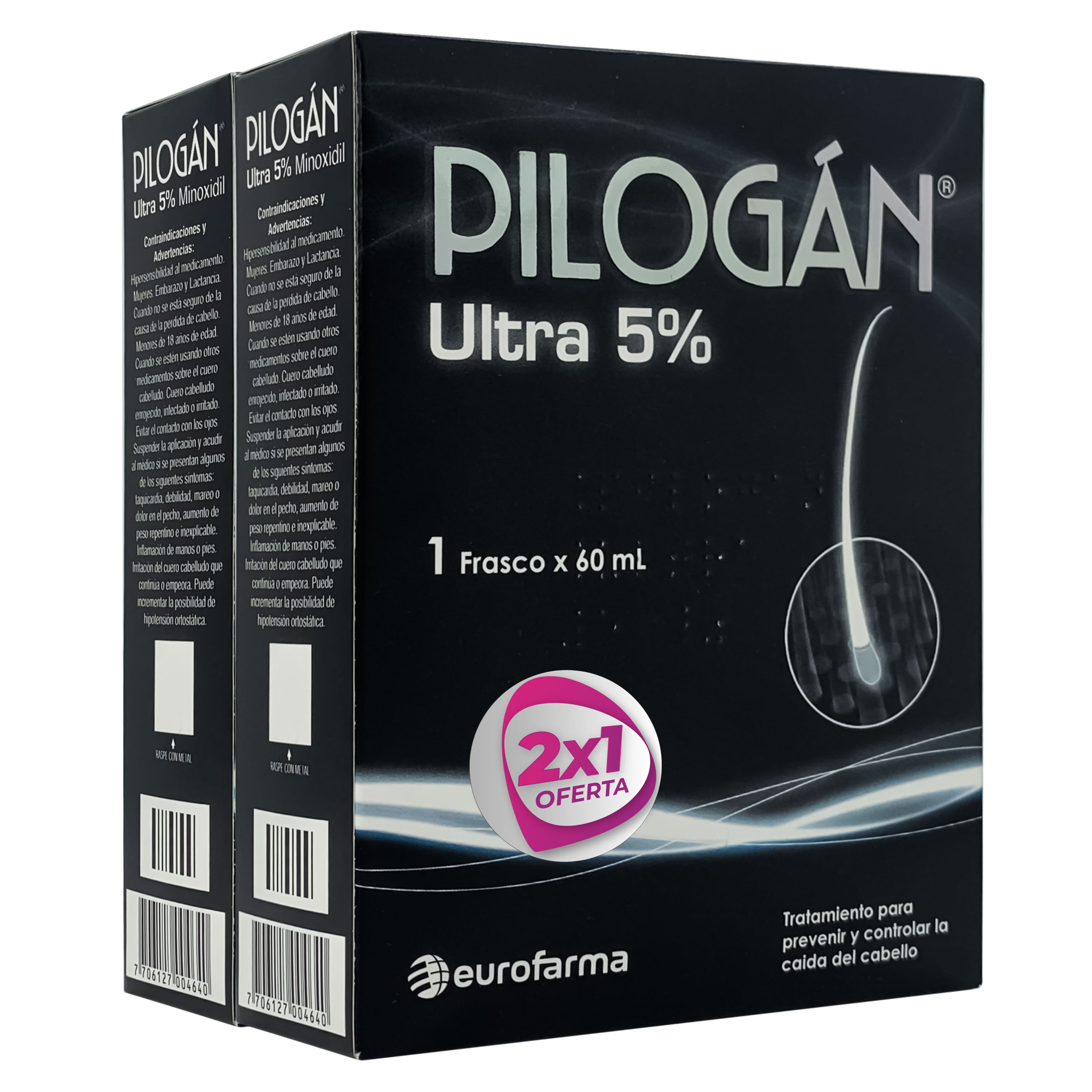 Oferta Pilogán Ultra 5% Solución Tópica 2x1