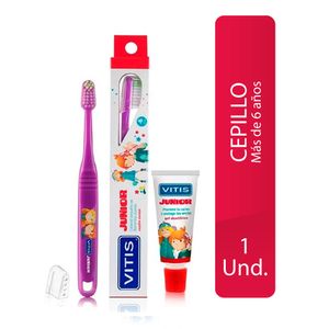 Cepillo Dental Vitis Junior x 1 und + Crema Dental Vitis Junior x 15 ml