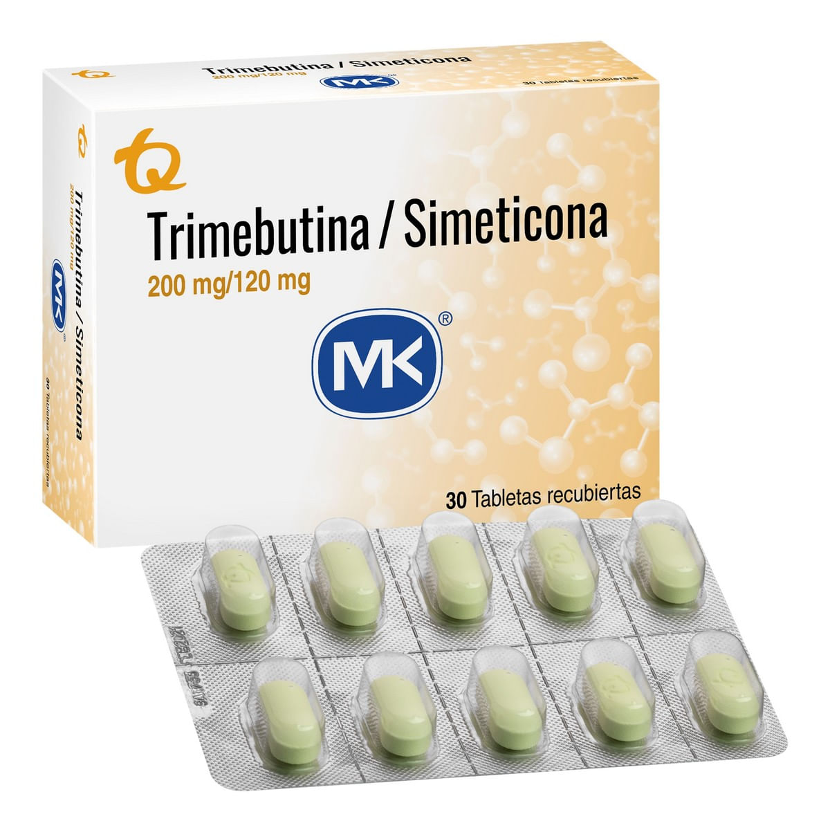 Trimebutina 200 Mg + Simeticona 120 Mg Tableta Recubierta Tecnoquímicas