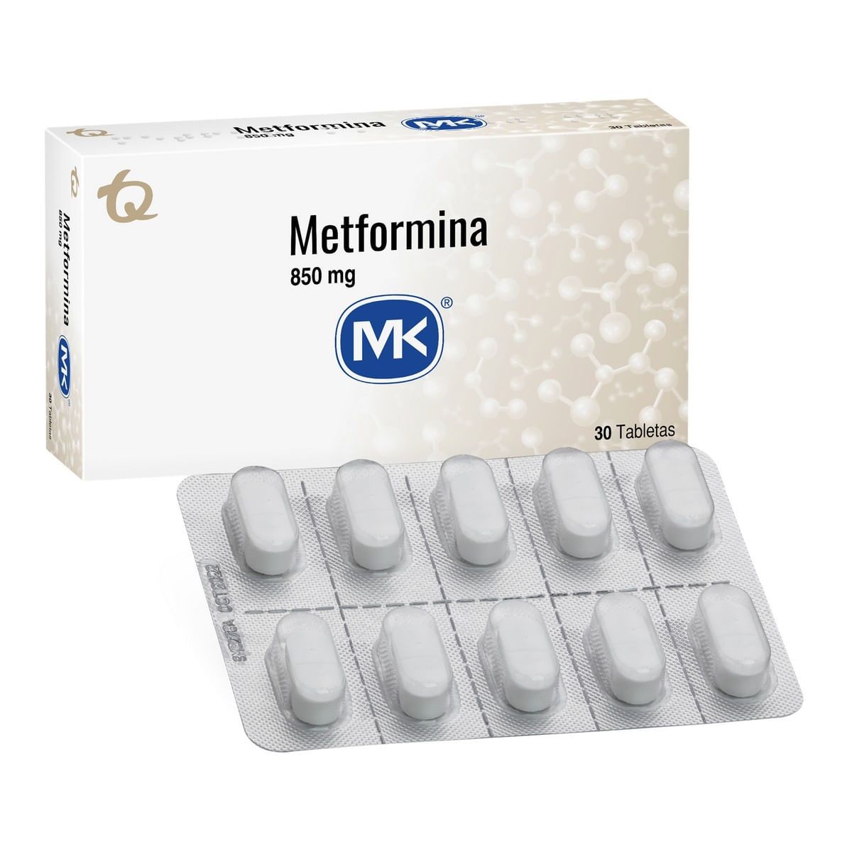 CAJA - Metformina Clorhidrato 850 Mg Tableta Tecnoquímicas