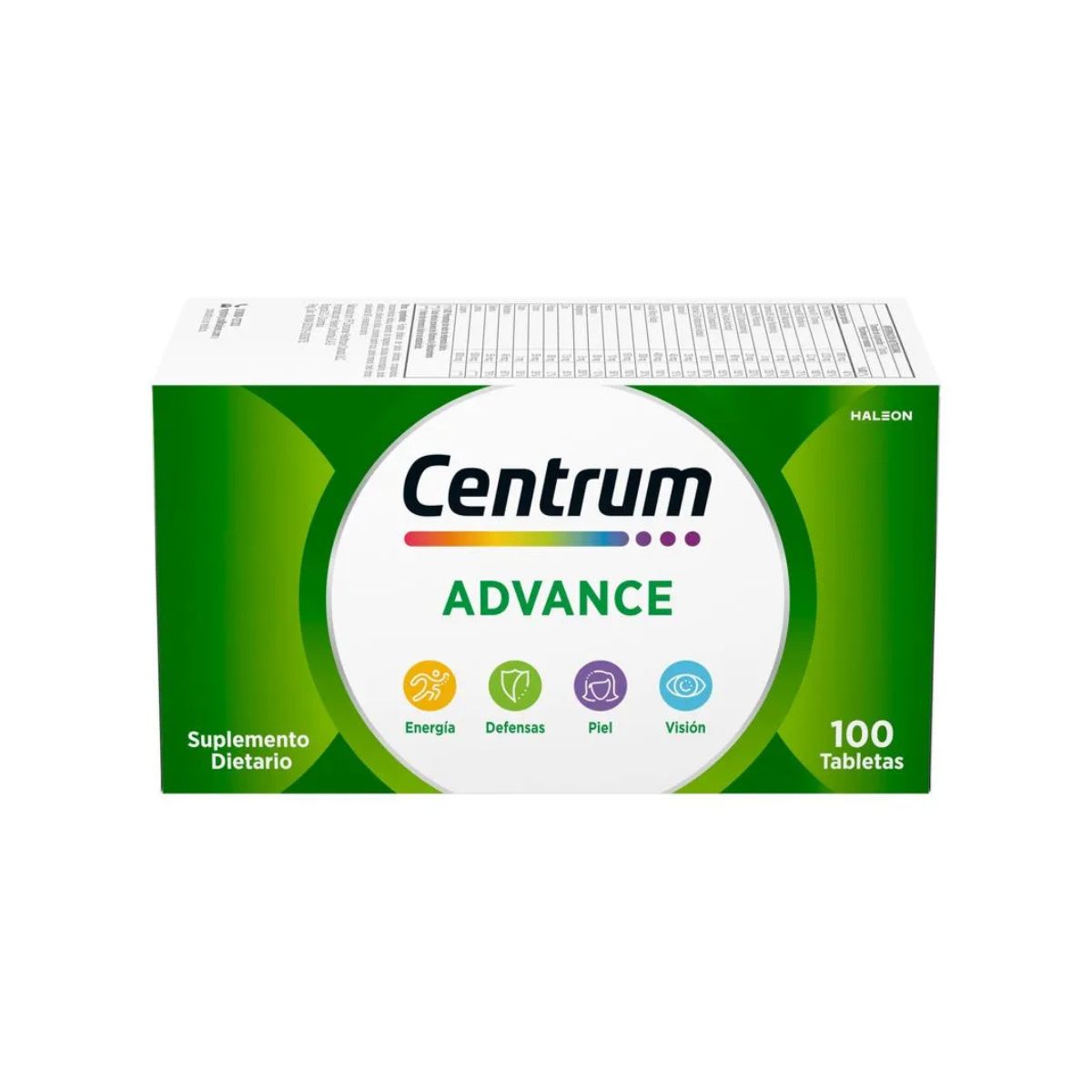 Centrum Advance Multivitamínico Energía y Defensas x 100 Tabs