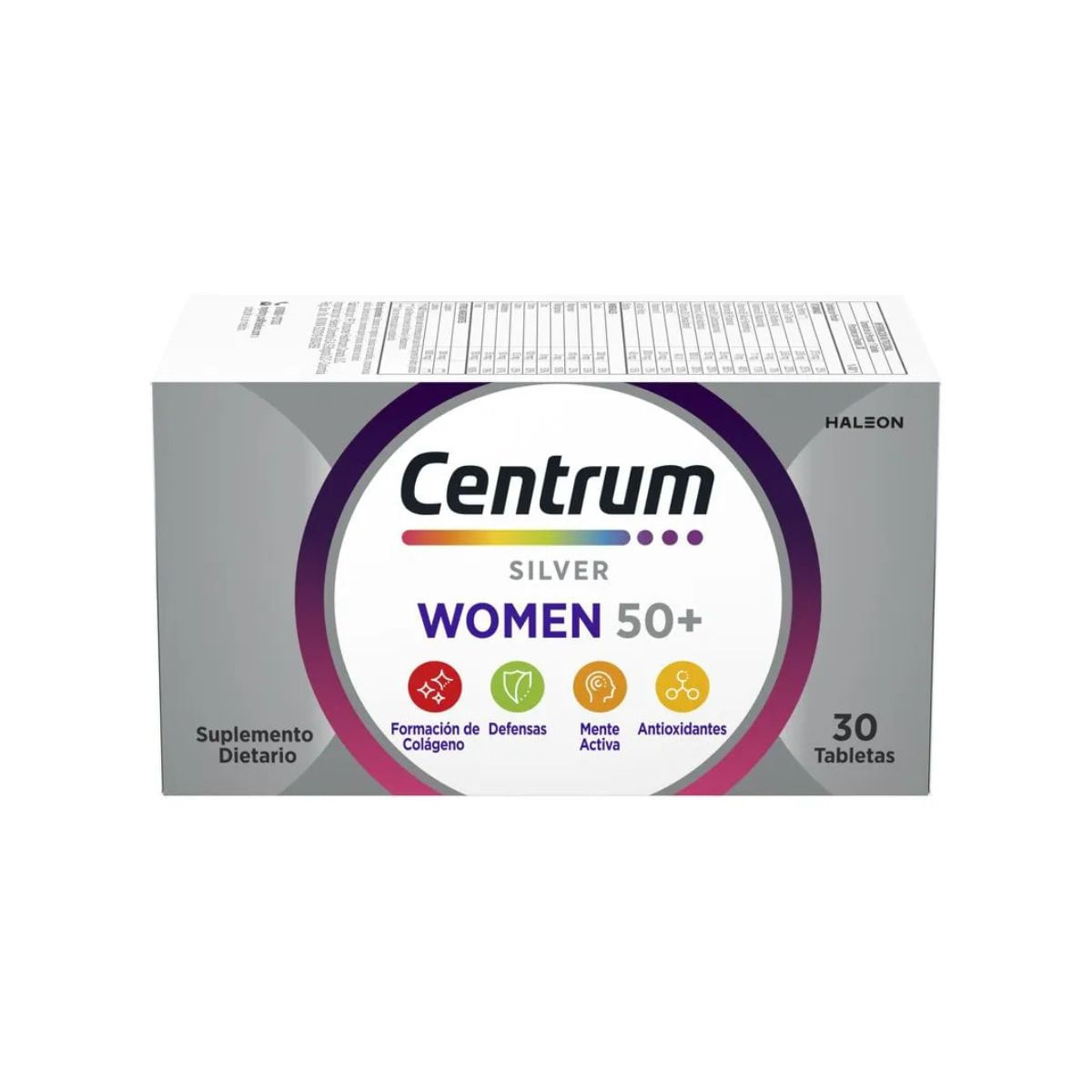 Centrum Silver Women + 50 Años Energía y Defensas x 30 Tabs