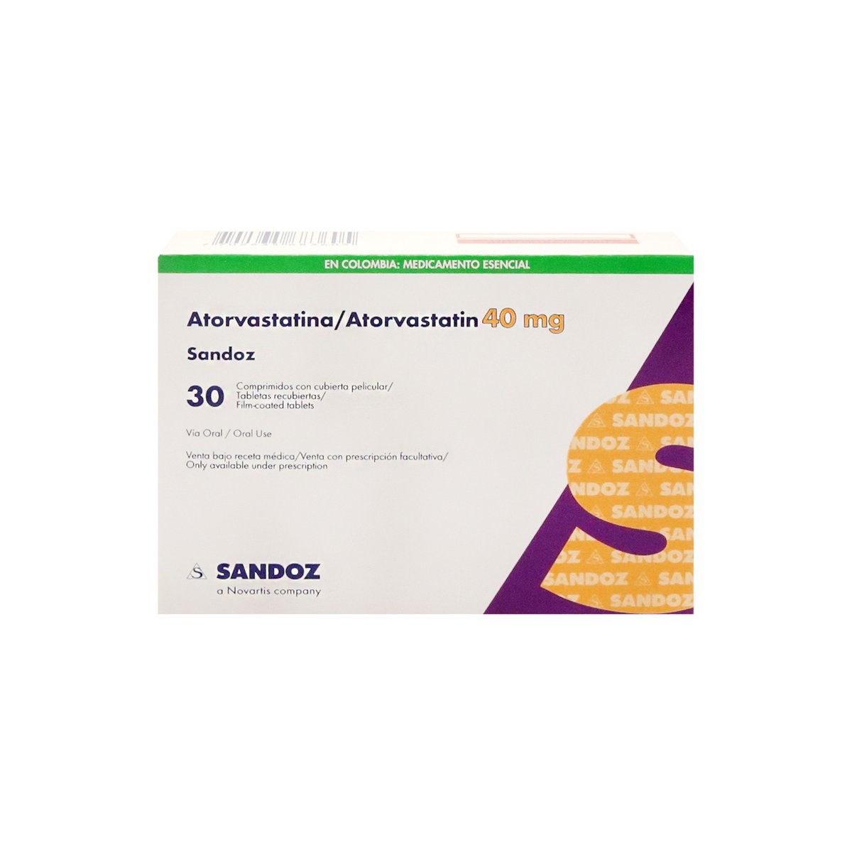 Atorvastatina 40mg Tableta Recubierta Novartis