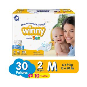 Pañal+Toallitas Winny Ultratim Sec Etapa 2 PaqX30Pañal + 10Toall