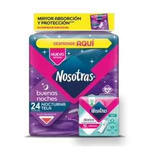 Toalla Higienica Nosotras Buena Noches Tela 24 Und
